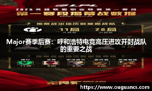 Major赛季后赛：呼和浩特电竞高压进攻开封战队的重要之战